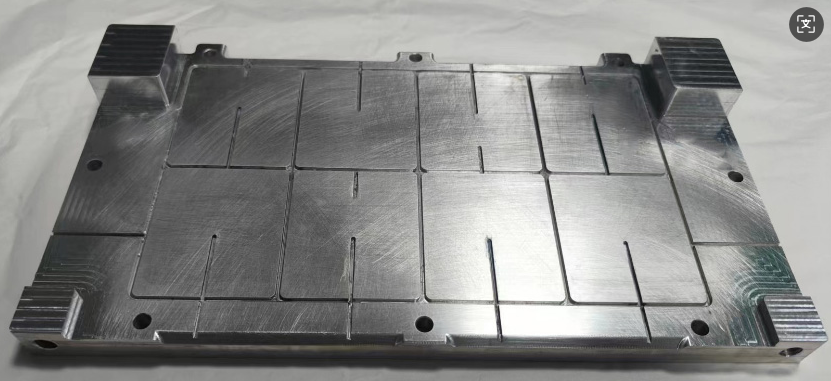 ToneCooling MOSFET EV traction converter liquid cold plate, aluminium, vacuum brazed, machined channel pattern